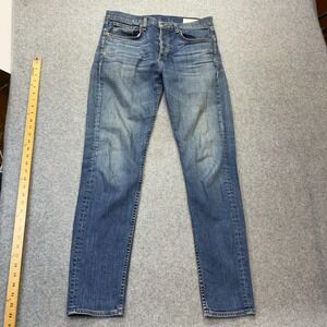 Rag & Bone Fit 2 Slim Men Jeans 32x32 Blue Stretch Denim Button Fly Made in USA
